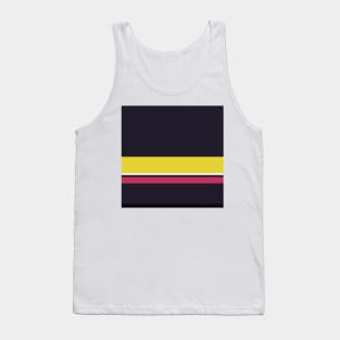 A shocking merger of Very Light Pink, Dark, Almost Black, Dingy Dungeon and Piss Yellow stripes. Tank Top